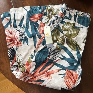 BNWT - 100% linen, wide leg, crop pants